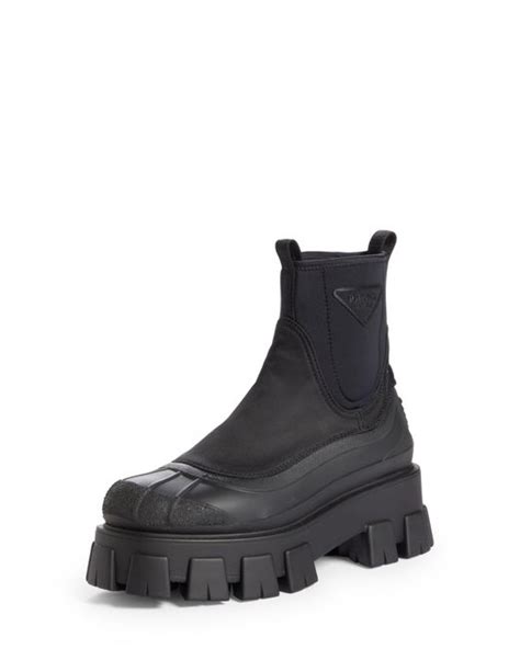 prada duck boot|Prada Logo Monolith Duck Boot (Women) .